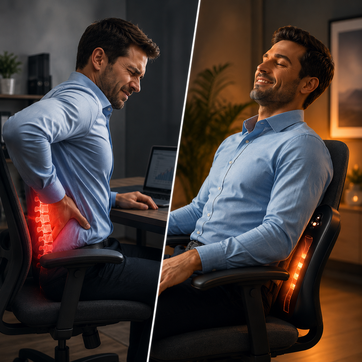 Masajeador Lumbar Inteligente: Estira, masajea y relaja tu espalda
